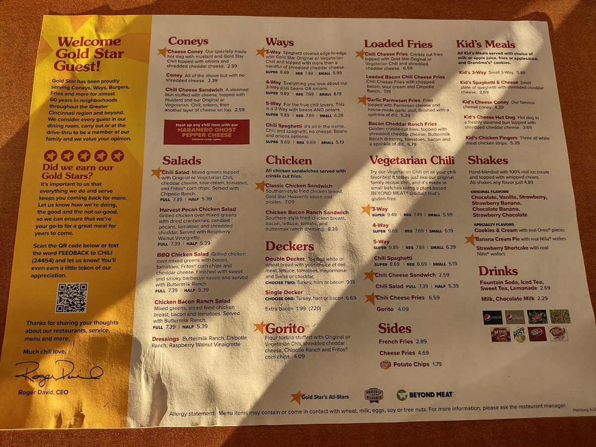 Gold Star Menu-2